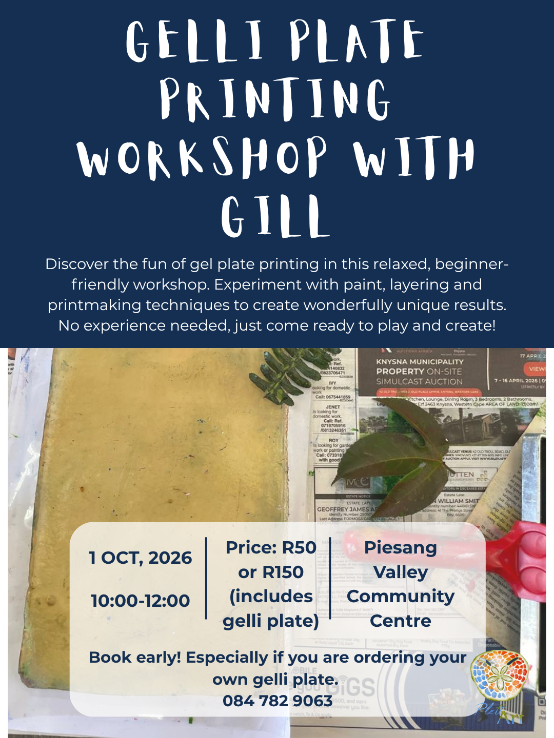 Gel Plate Printing Workshop with Gill